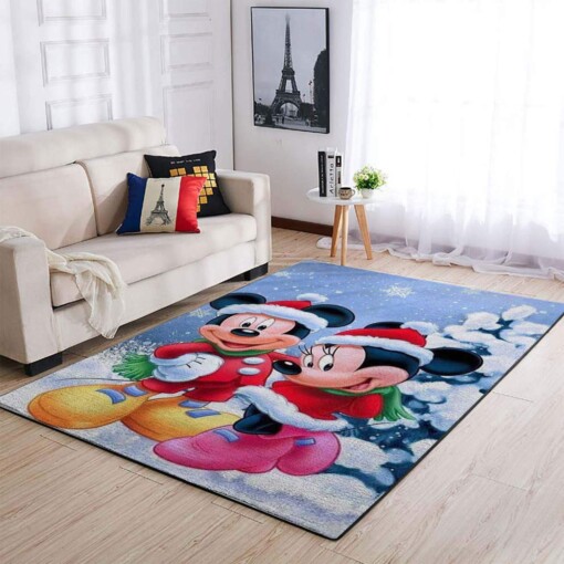 Christmas Disney Movie Minnie  Mickey Mouse Area Limited Edition Rug