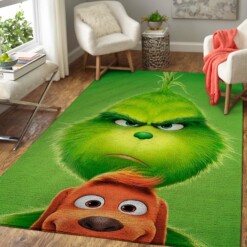 Christmas Movie Character The Grinch Area Rug