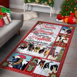 Christmas On The Farm Cow Rectangle Limited Edition Rug