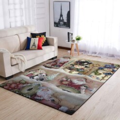 Christmas Santa Claus  Snowman Area Limited Edition Rug