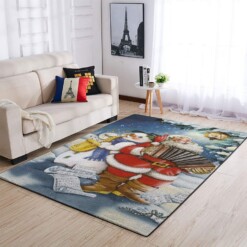 Christmas Santa Claus  Snowman Area Limited Edition Rug