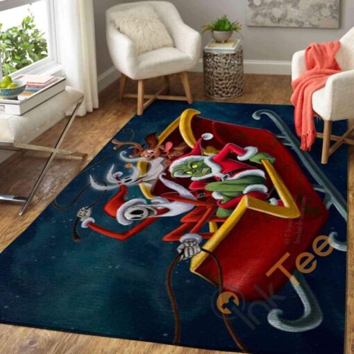 Christmas Santa Jack Skellington Grinch Area Rug