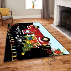 Christmas Snoopy  Friend Drive Car Living Room Kitchen Bedroom Rug