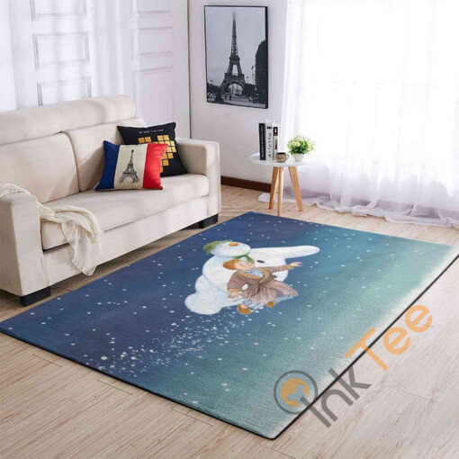 Christmas The Snowman Area Rug