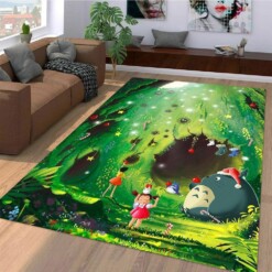 Christmas Totoro Area Rug