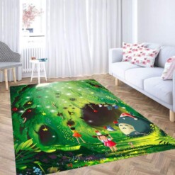 Christmas Totoro Carpet Rug