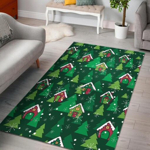 Christmas Tree Pattern Print Area Limited Edition Rug