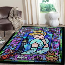 Cinderella And Mischievous Mice Area Rug