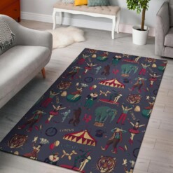 Circus Print Pattern Area Limited Edition Rug