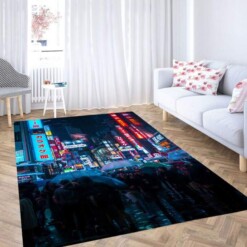 City Aethetic Japan Vaporwave Carpet Rug