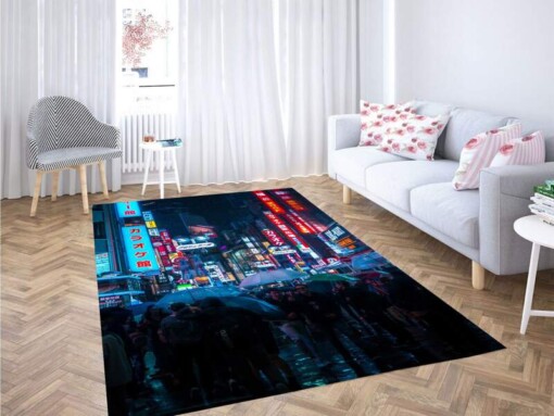 City Aethetic Japan Vaporwave Carpet Rug