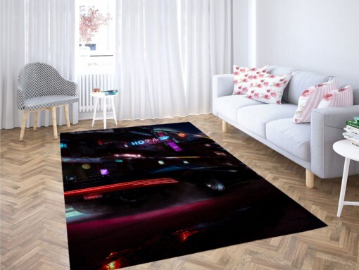 City Night Cyberpunk 2077 Carpet Rug