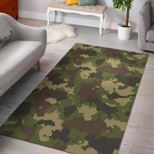 Classic Green Camouflage Limited Edition Rug