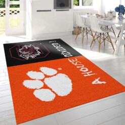 Clemson Vs South Carolina Rug  Custom Size And Printing