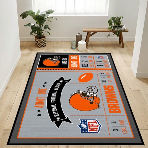 Cleveland Browns Rectangle Rug  Custom Size And Printing