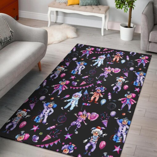 Clown Pattern Print Area Limited Edition Rug