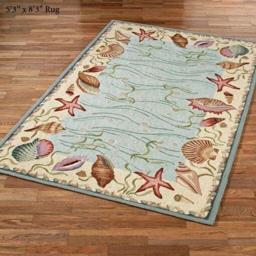 Coastal Seashell Rectangle Limited Edition Rug