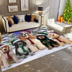 Cocker Spaniel Family Rectangle Limited Edition Rug