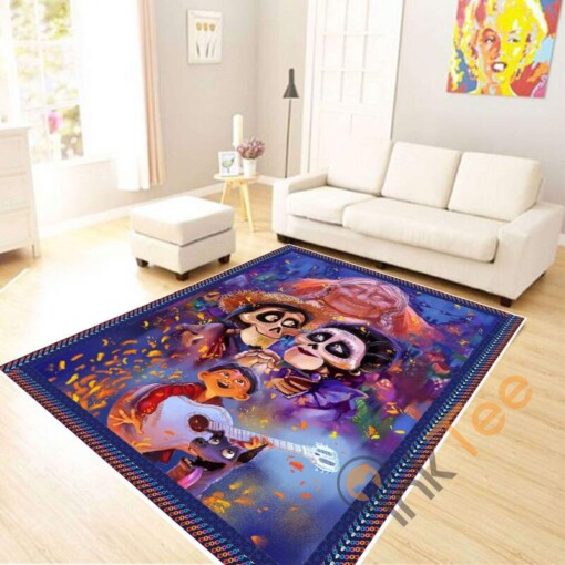 Coco Film Miguel Rivera Imelda Disney Living Room Bedroom Gift For Lover Rug