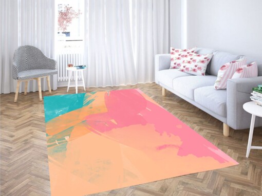 Colorful Aesthetic Brush Carpet Rug