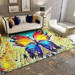 Colorful Butterfly Area Rug