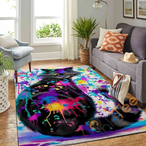 Colorful Cat Area Rug