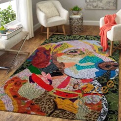 Colorful Dog Area Rug