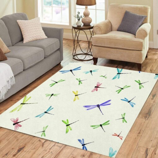 Colorful Dragonflies Limited Edition Rug