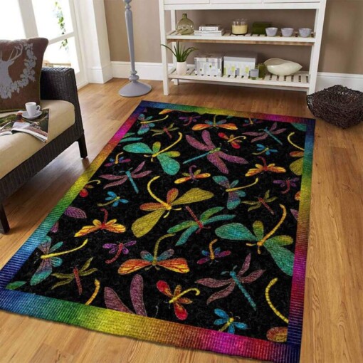 Colorful Dragonfly Limited Edition Rug