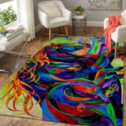 Colorful Horse Area Rug