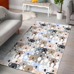 Colorful Koala Pattern Print Area Limited Edition Rug