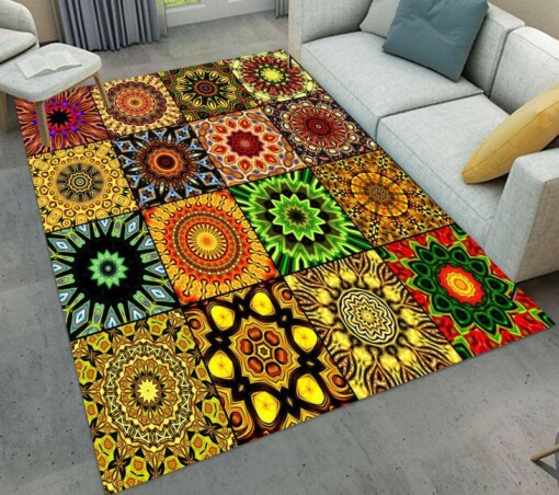 Colorful Mandala Rectangle Limited Edition Rug