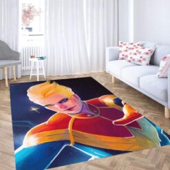 Colorful Of Captain Marvel Carpet Rug