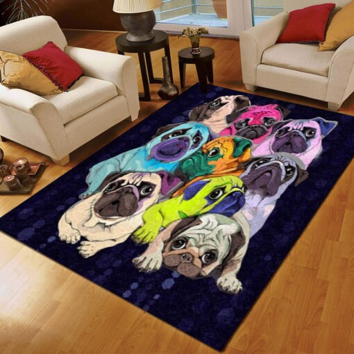 Colorful Pug Limited Edition Rug