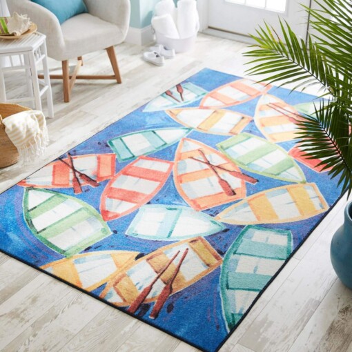 Colorful Rowboat Limited Edition Rug