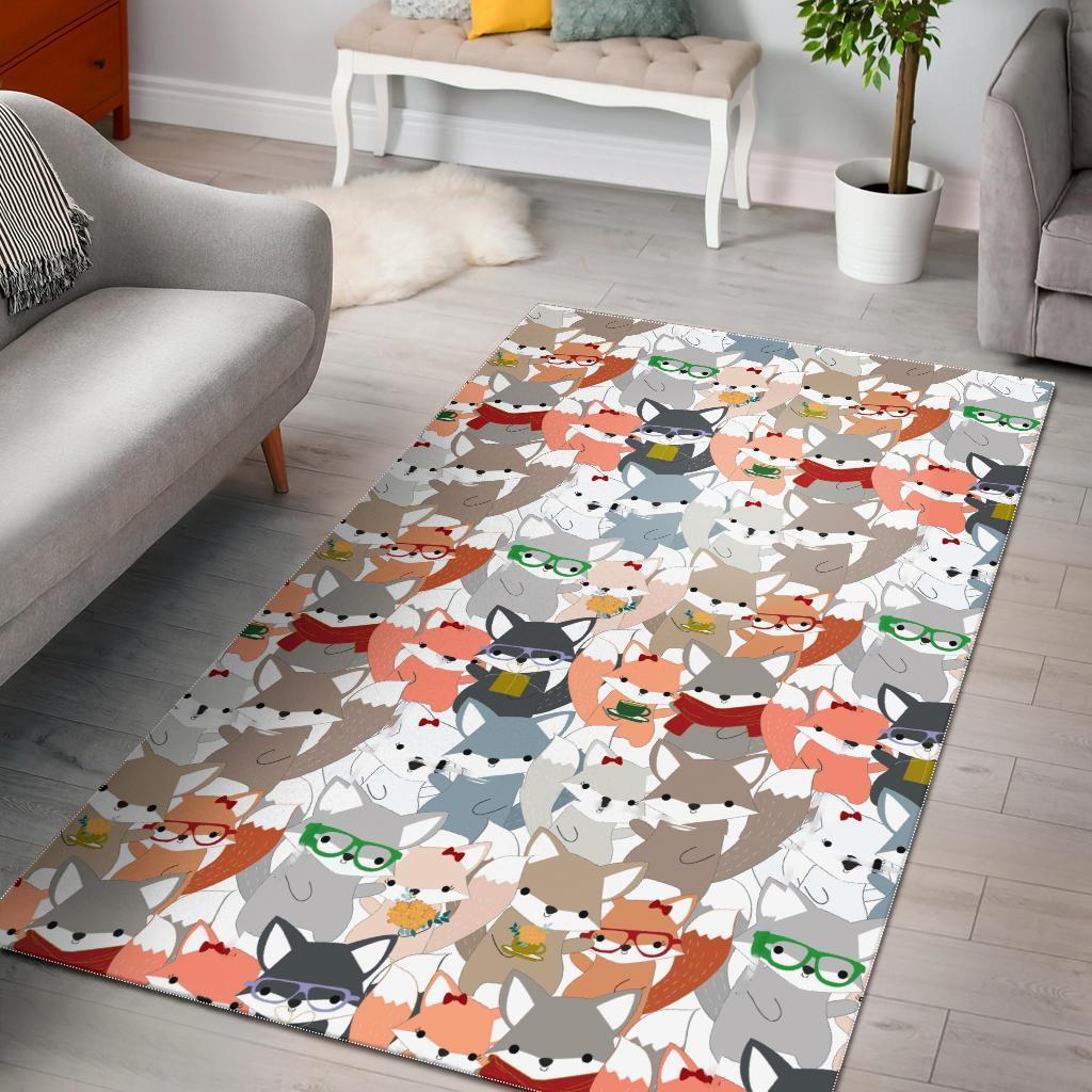 Colorul Fox Pattern Print Area Limited Edition Rug