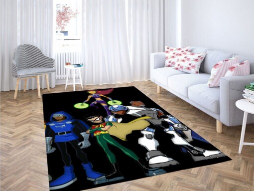 Comic Teen Titans Living Room Modern Carpet Rug