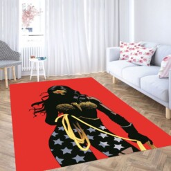 Comic Wonder Woman Look Carpet Rug