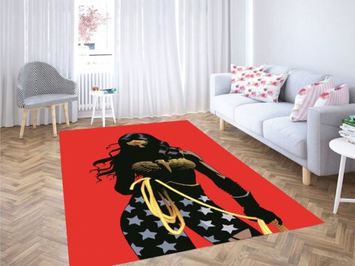 Comic Wonder Woman Look Carpet Rug