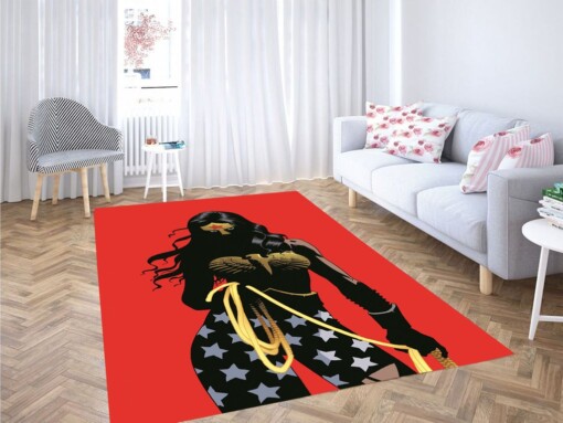 Comic Wonder Woman Look Living Room Modern Carpet Rug