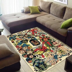 Comicbook Superheroes Area Rug