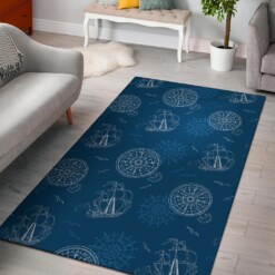 Compass Direction Pattern Print Area Limited Edition Rug