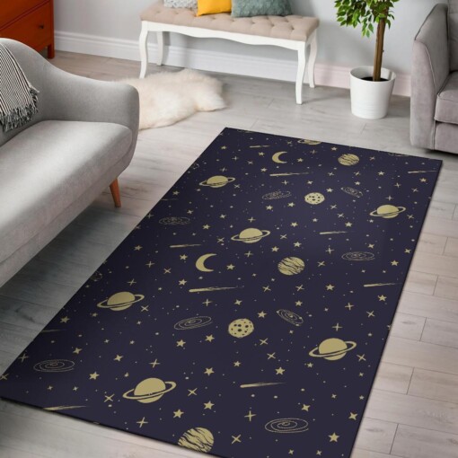 Constellation Pattern Print Area Limited Edition Rug