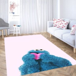 Cookie Monster With Heart Carpet Rug