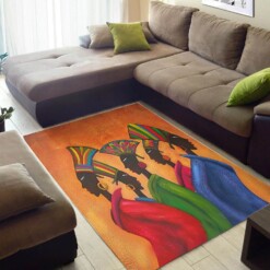 Cool African American Pretty Natural Hair Woman Design Floor Living Room Rug