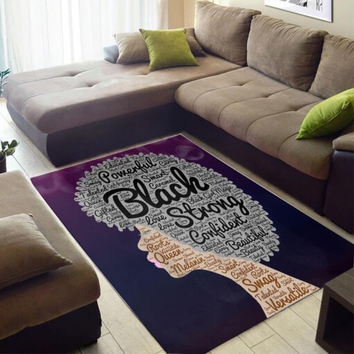 Cool African Fancy Natural Hair Melanin Afro Woman Design Floor Room Rug