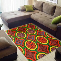 Cool African Style Beautiful American Black Art Afrocentric Pattern Themed Carpet Inspired Living Room Rug