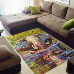 Cool African Style Nice American Black Art Animals Large Rug