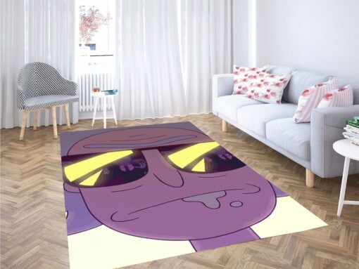Cool Rick And Morty Living Room Modern Carpet Rug