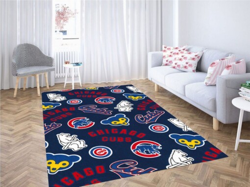 Cooperstown Chicago Cubs Cotton Fabric Living Room Modern Carpet Rug